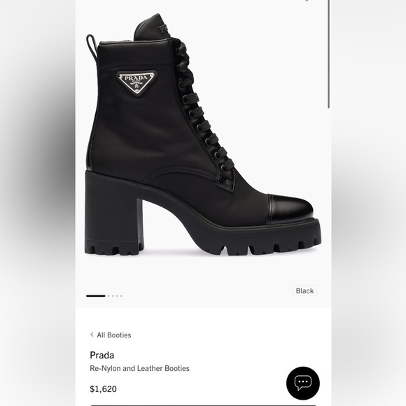 New Prada Re-Nylon and Leather Booties in Black Nero 39 - Picture 3 of 13